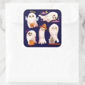 Sticker Carré Fantôme mignon (Sac)