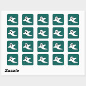 Sticker Carré Fantôme mignon (Feuille)