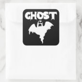 Sticker Carré Fantôme Noir Et Blanc Mignons (Sac)