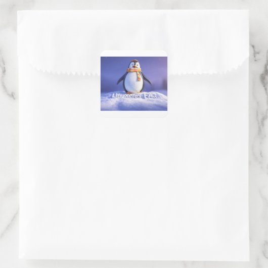 Sticker Carré FAQ Linuxeros (Sac)