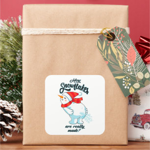 Sticker Carré Farer Snowman Comment Les Snowflakes Sont Vraiment