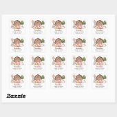 Sticker Carré Farm Animals, Cute Animals, Barn, Baby Shower (Feuille)