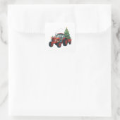 Sticker Carré Farmer Tractor Xmas Lighting Tractor Christmas   (Sac)