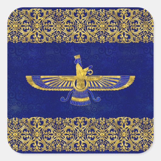Sticker Carré Farohar - faravahar - Fravashi (Devant)