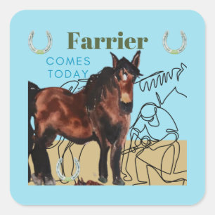 Sticker Carré farrier vient aujourd'hui