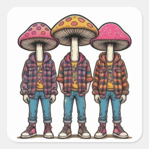 Sticker Carré Fashion Fungus Trio