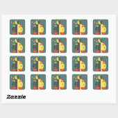 Sticker Carré Fat (Feuille)