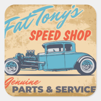 Sticker Carré Fat Tony's Speed Shop