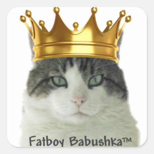 Sticker Carré Fatboy Babushka "ROI" (Devant)