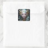 Sticker Carré Faun Elf Femme Imaginaire Art (Sac)
