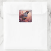 Sticker Carré Faune Nature California Quail Bird (Sac)