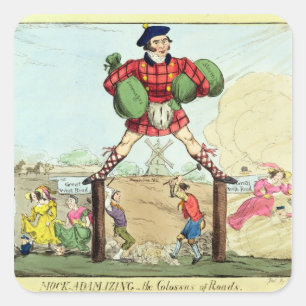 Sticker Carré Faux-Adam-izing : le colosse des routes