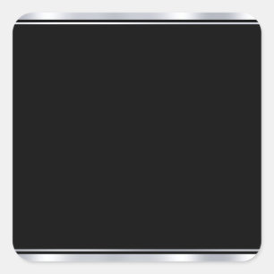 Sticker Carré Faux argent et noir élégant moderne tendance vierg