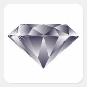 Sticker Carré Faux Diamond Gem Sparkle Gemstone Jewel Crafts (Devant)