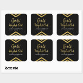 Sticker Carré Faux Gold Chevron Night Out (Feuille)