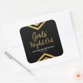 Sticker Carré Faux Gold Chevron Night Out (Enveloppe)