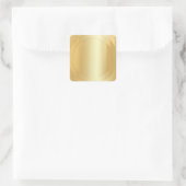 Sticker Carré Faux Gold Modern Ajouter Votre Modèle Vide (Sac)