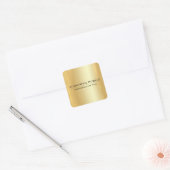Sticker Carré Faux Gold Modern Elegant Simple Design Modèle (Enveloppe)