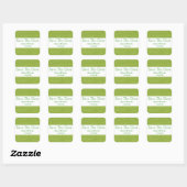 Sticker Carré Faux Green Parties scintillant mariage Enregistrer (Feuille)