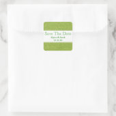 Sticker Carré Faux Green Parties scintillant mariage Enregistrer (Sac)