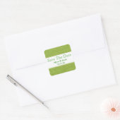 Sticker Carré Faux Green Parties scintillant mariage Enregistrer (Enveloppe)