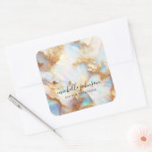 Sticker Carré Faux Holographique Iridescente Opal Cristal Créati (Enveloppe)