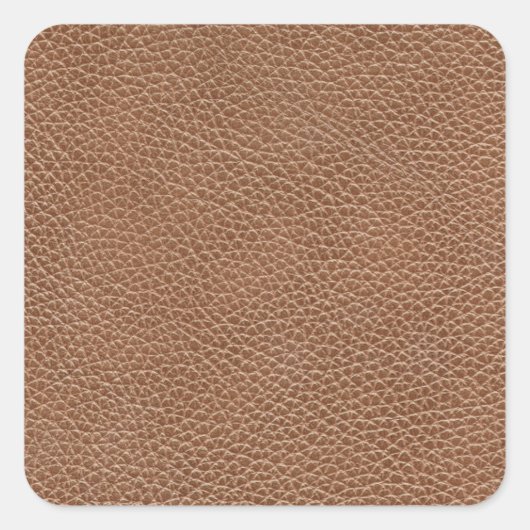 Sticker Carré Faux leather natural brown (Devant)
