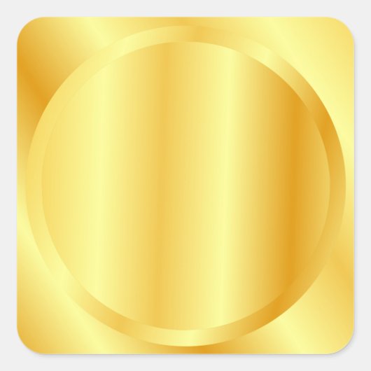 Sticker Carré Faux Or Modèle Vierge Métallisé Personnalisé (Devant)