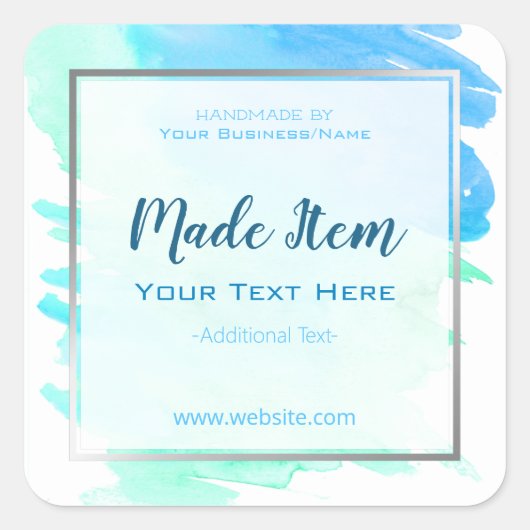 Sticker Carré Faux Silver Foil Fabricant Soins de la peau (Devant)