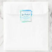 Sticker Carré Faux Silver Foil Spa artisanal (Sac)