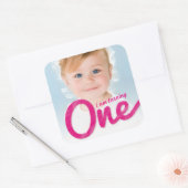 Sticker Carré Faveur de fête d'anniversaire 1ère Big Sketch One (Enveloppe)