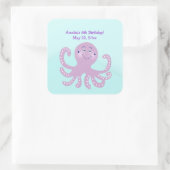 Sticker CARRÉ Faveur de l'Octopus violet (Sac)