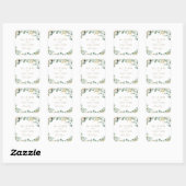 Sticker Carré Faveur de mariage bohème or eucalyptus rustique (Feuille)