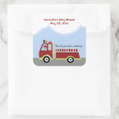 Sticker CARRÉ Faveur du moteur d'incendie du camio (Sac)