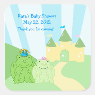 Sticker CARRÉ Faveur Prince et Princesse Frog