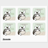 Sticker CARRÉ Faveur ZANZIBAR CREW (Zebra) (Feuille)