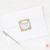 Sticker Carré Favori de script floral (Enveloppe)