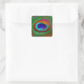 Sticker Carré Feather Vibrant Copper (Sac)