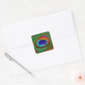 Sticker Carré Feather Vibrant Copper (Enveloppe)