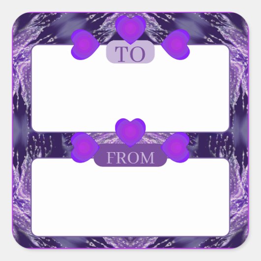 Sticker Carré Fée de pluie violette (Devant)