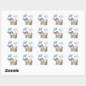 Sticker Carré fée, fée bleue (Feuille)