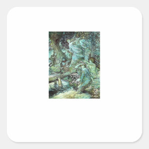 Sticker Carré Fées esthétique de mode Fairycore Goblincore Cot