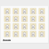 Sticker Carré Félicitations (Feuille)
