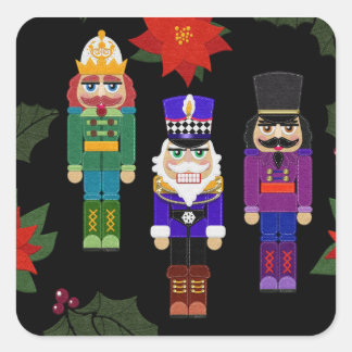 Sticker Carré Felt Look Nutcrackers Soldiers Whimsical