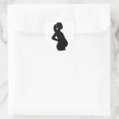 Sticker Carré Femme enceinte (Sac)