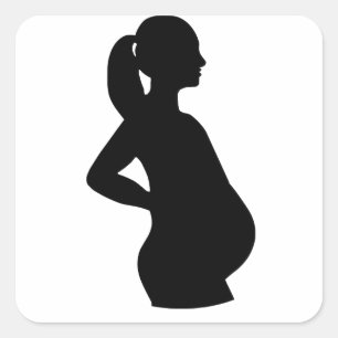 Sticker Carré Femme enceinte