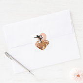 Sticker Carré Femme faisant du yoga