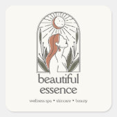 Sticker Carré Femme Feuille Moon Arch SKINCARE Wellness Day Spa (Devant)