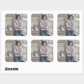 Sticker Carré Femme Fumer 1996 (Feuille)