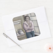 Sticker Carré Femme Fumer 1996 (Enveloppe)